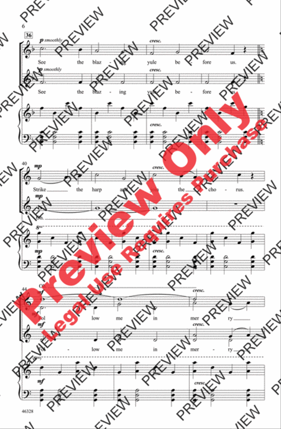 Deck the Hall Deck the Hall Women's Choir scores gallery preview page 6