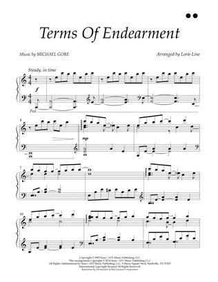 Book cover for Theme From "terms Of Endearment"