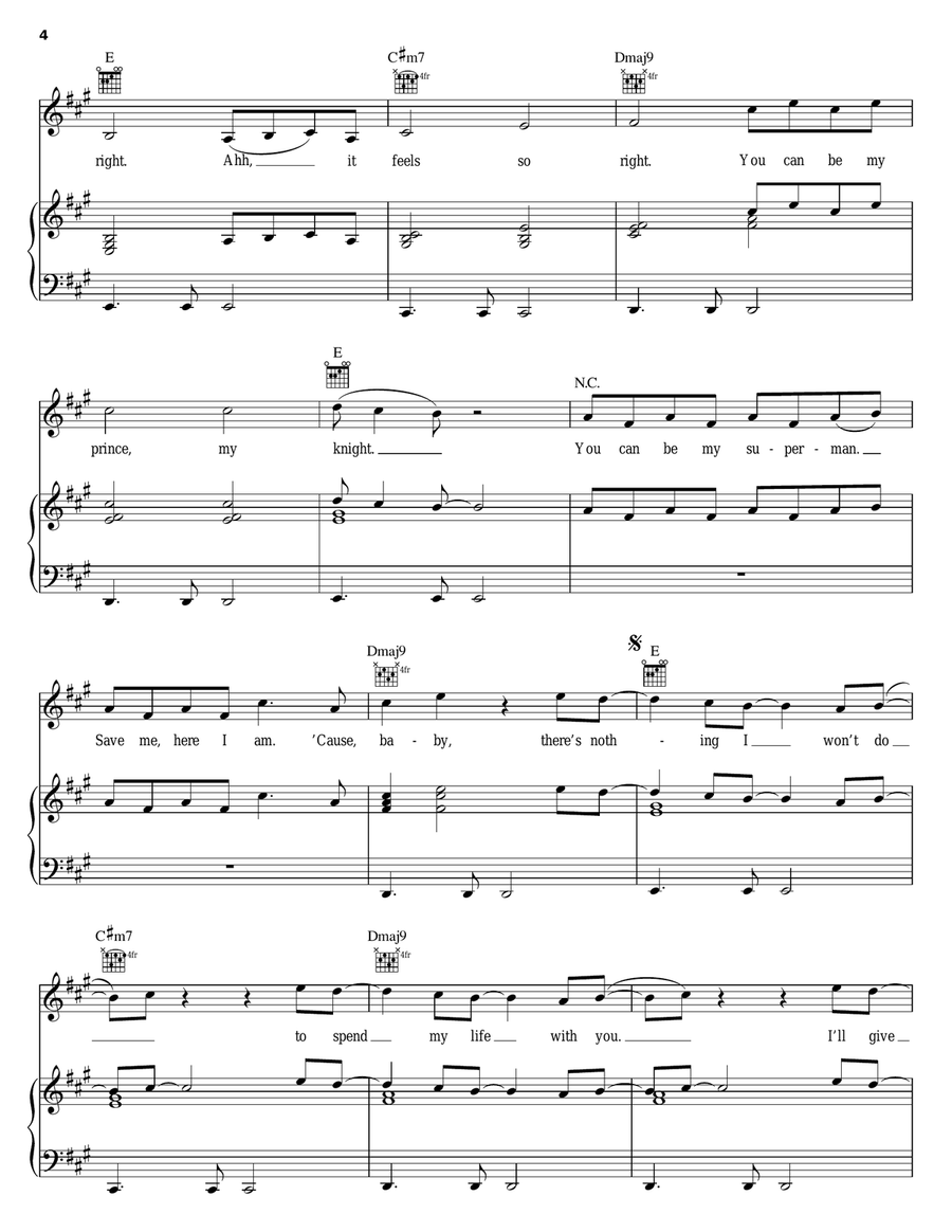 Promise Promise Piano, Vocal, Guitar scores gallery preview page 4