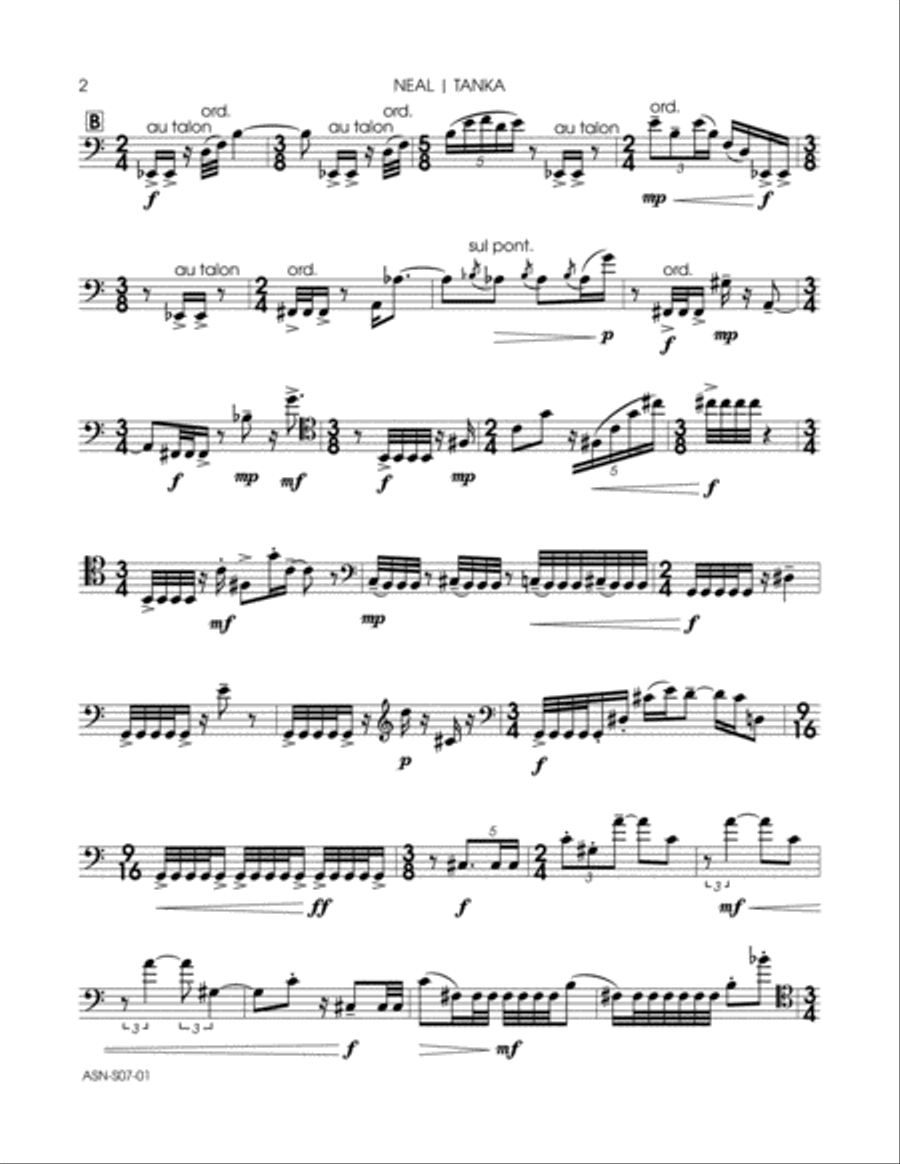 Tanka (cello version) Cello Solo scores gallery preview page 4
