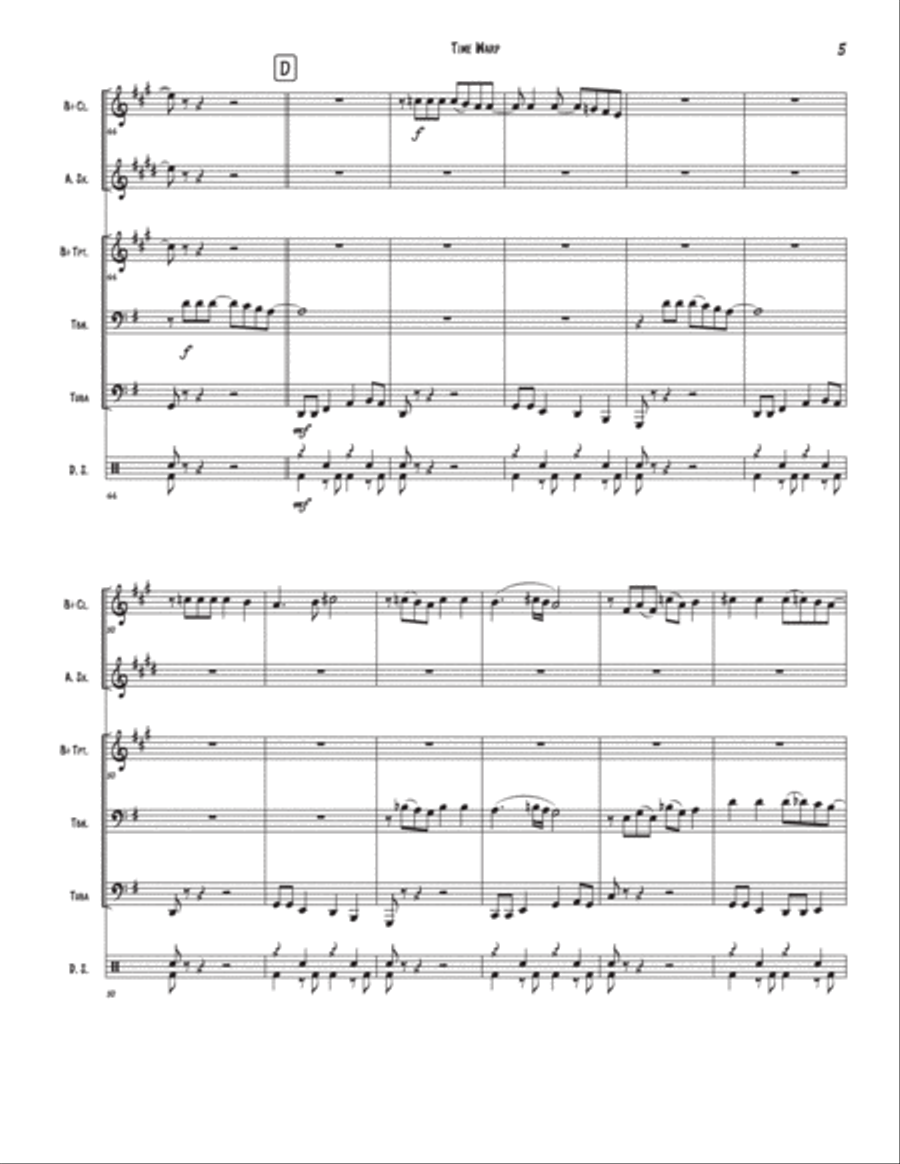 Time Warp Small Ensemble scores gallery preview page 5