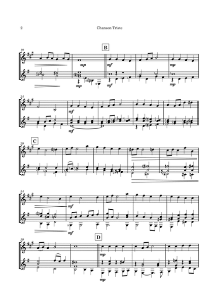 Chanson Triste (Tchaikovsky) - Bb Clarinet & Guitar duet image number null