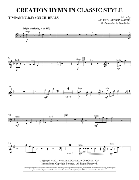 Creation Hymn In Classic Style - Timpani & Bells