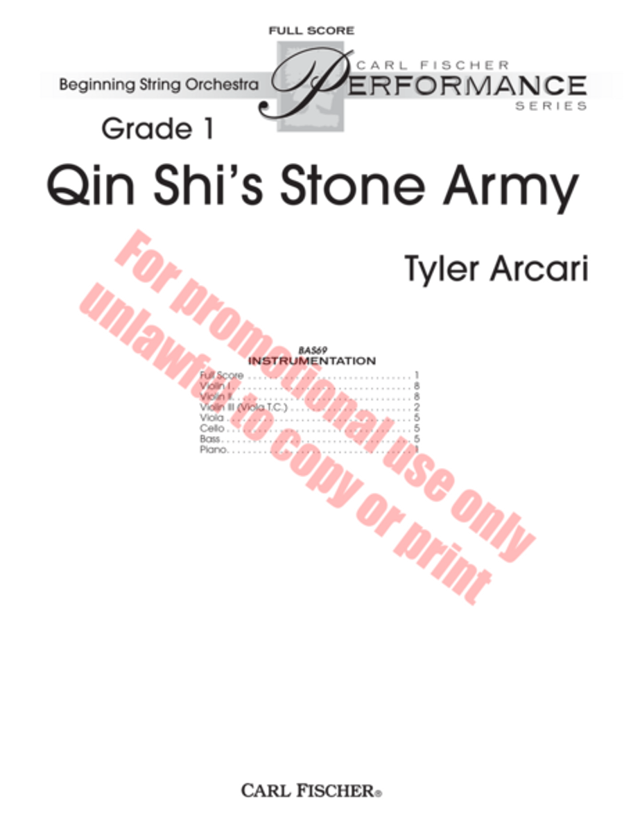 Qin Shi's Stone Army String Orchestra scores gallery preview page 2