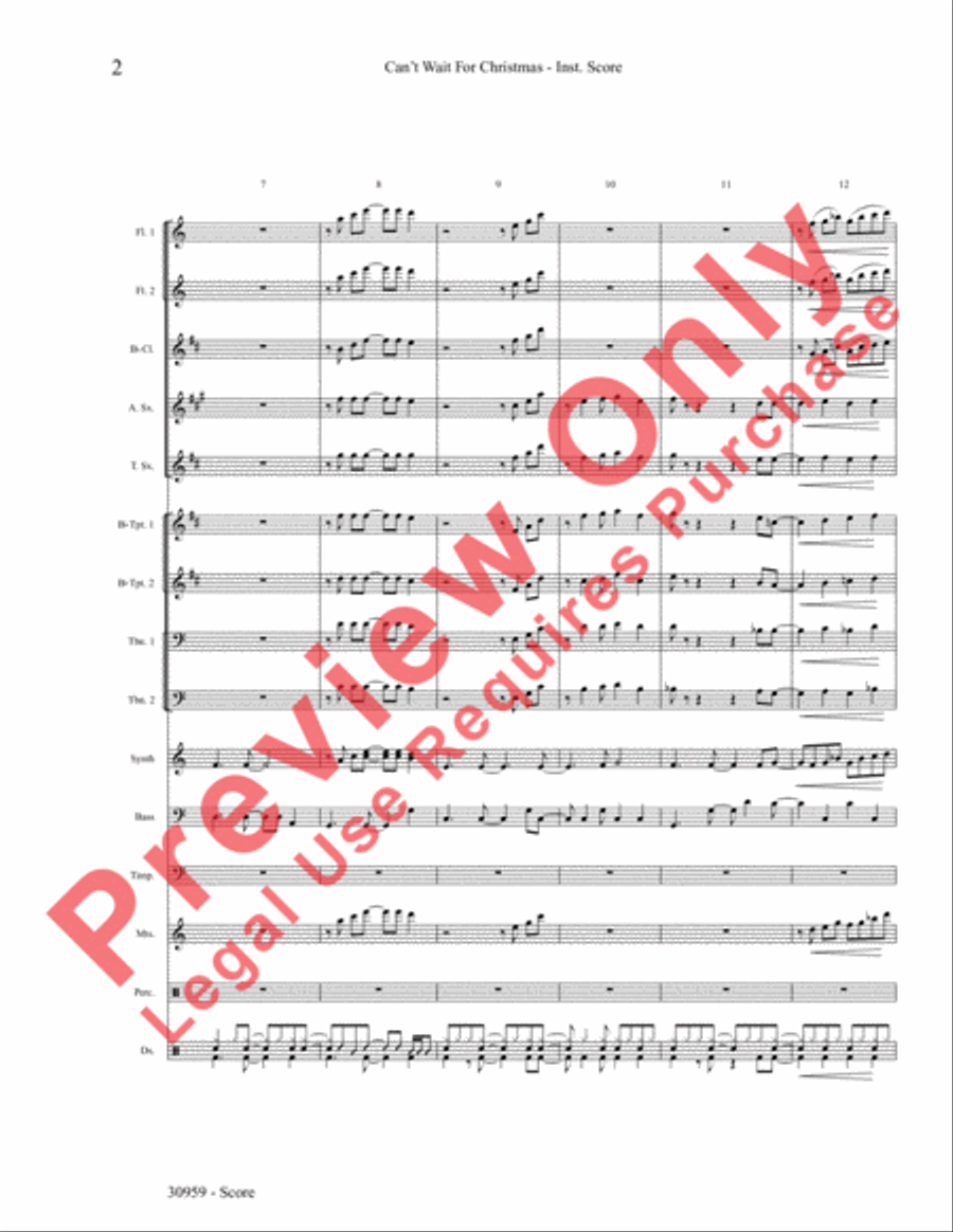 Can't Wait for Christmas Choir scores gallery preview page 3