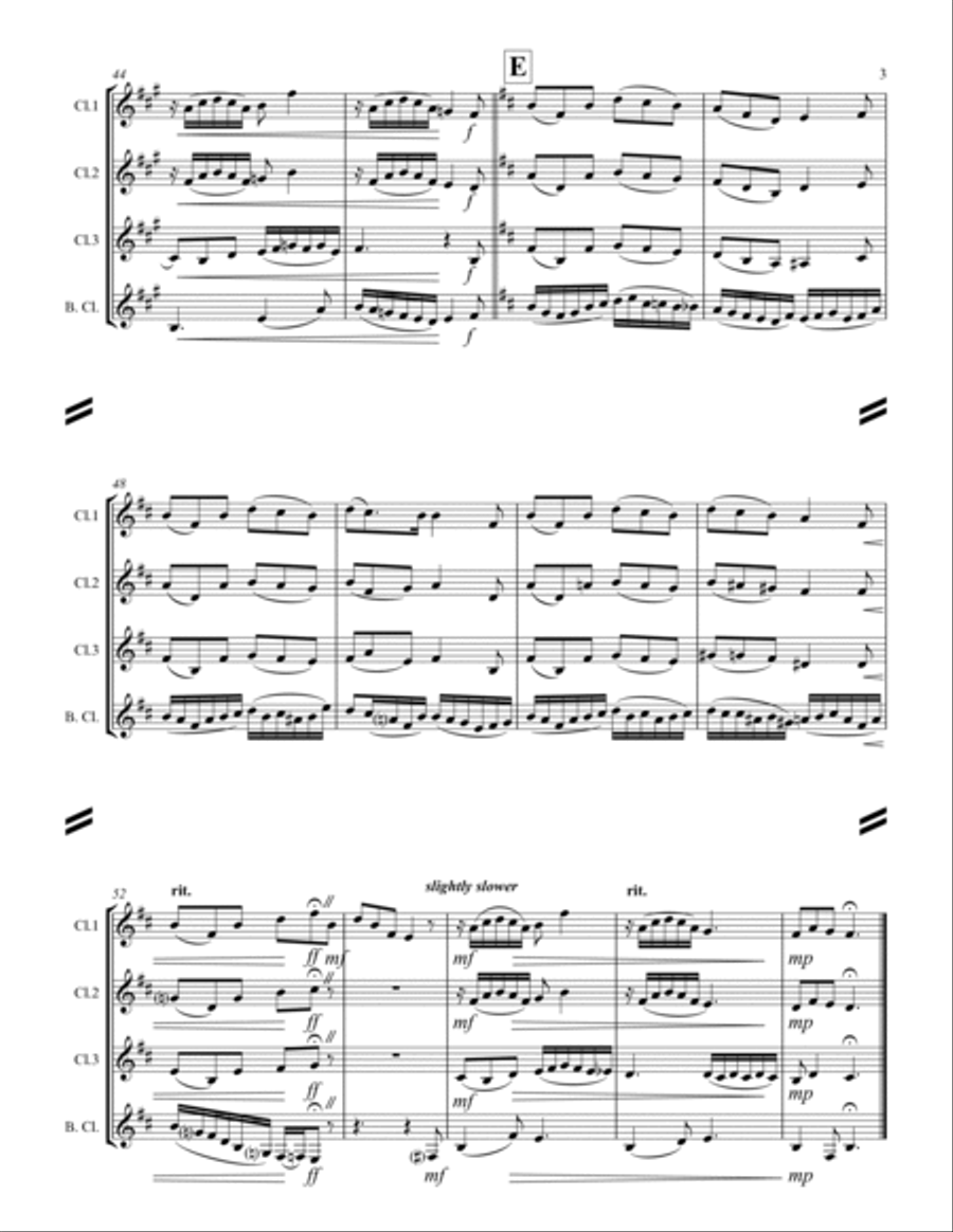 I Wonder As I Wander Woodwind Ensemble scores gallery preview page 4
