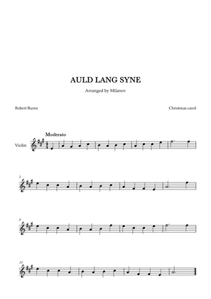 Auld lang syne in A Violin Easy Christmas carol