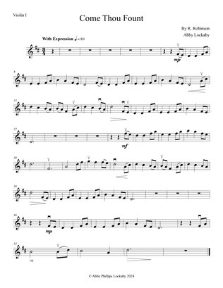 Come Thou Fount of Every Blessing (Violin 1)