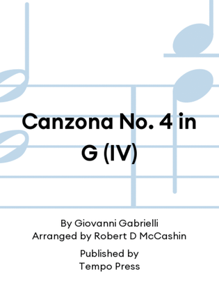 Canzona No. 4 in G (IV)
