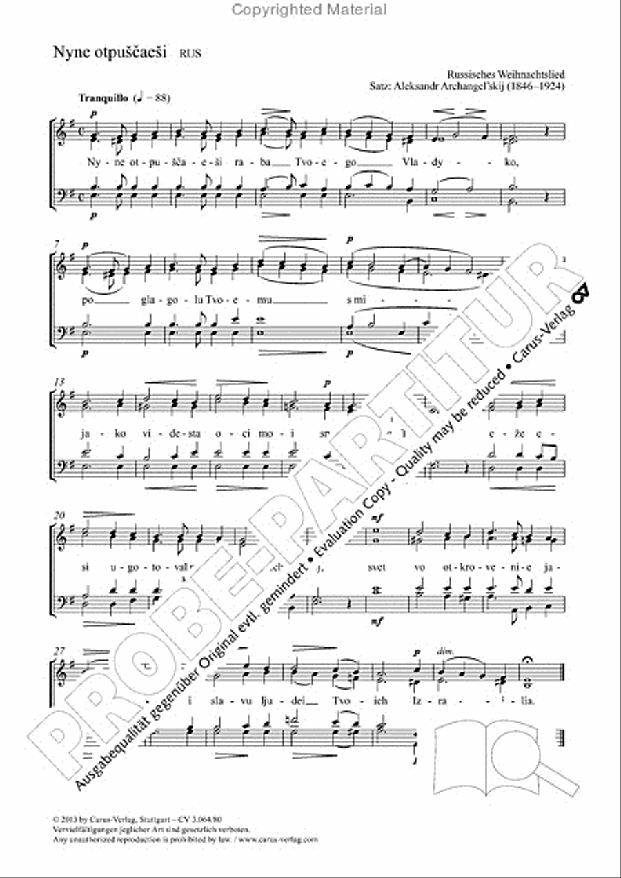 Nyne otpuscaesi 4-Part scores gallery preview page 2