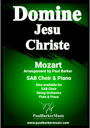 Domine Jesu Christe (SAB Choir Score)