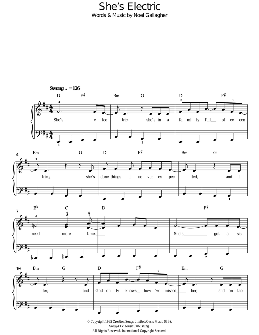 She's Electric Voice scores gallery preview page 1