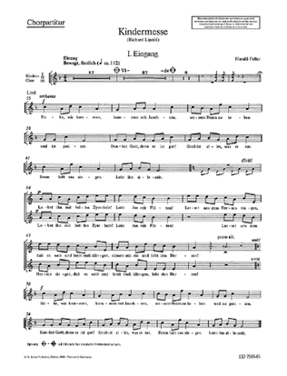 Kindermesse Chorus Score