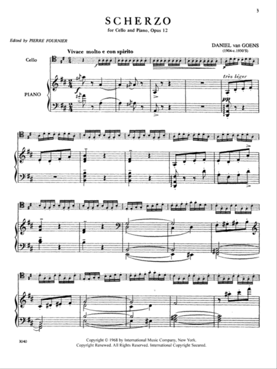 Scherzo, Op. 12