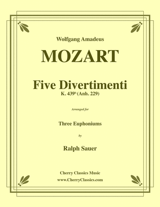 Five Divertimenti for Euphonium Trio