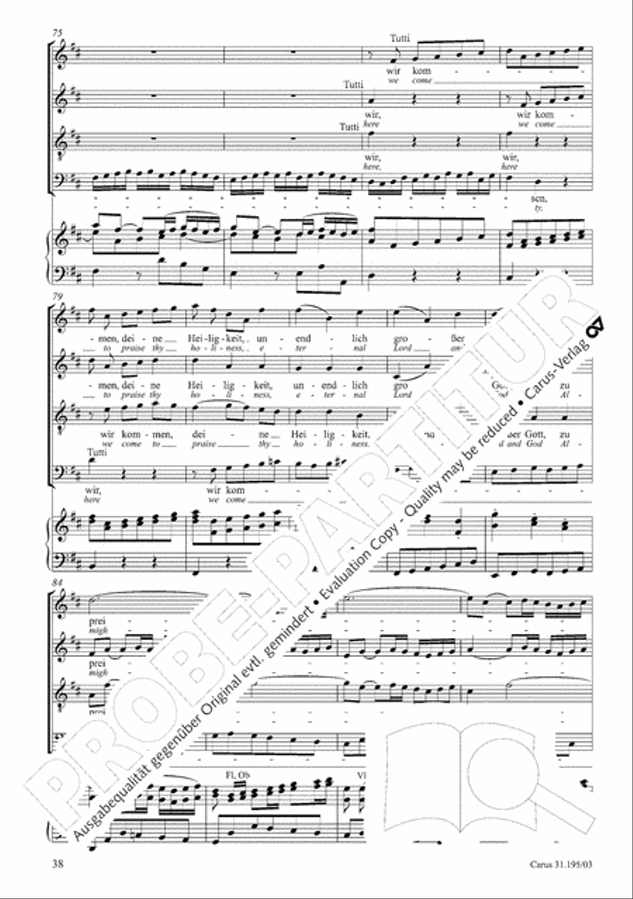 For the righteous light is sown (Dem Gerechten muss das Licht) 4-Part scores gallery preview page 39