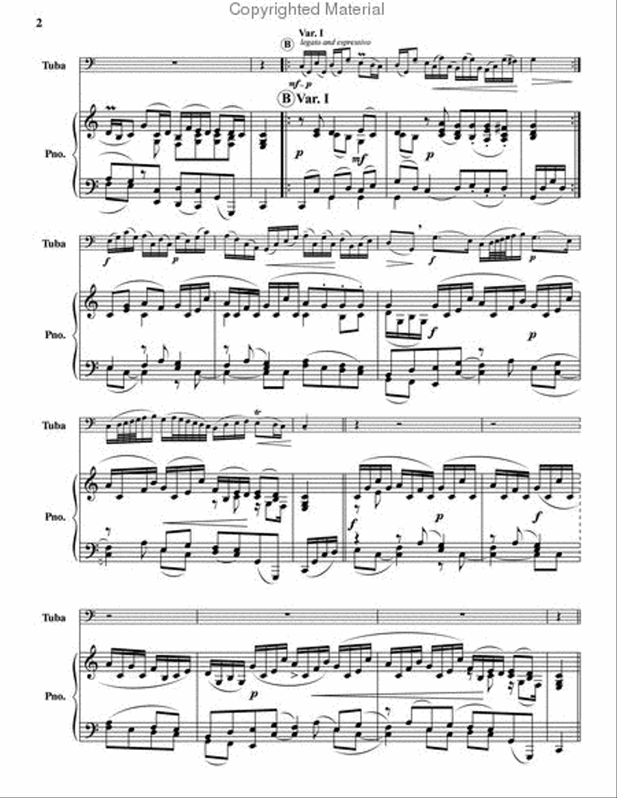 Aria Con Varizioni Aria Con Varizioni Tuba scores gallery preview page 3