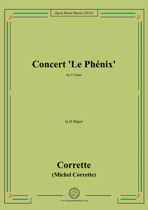M. Corrette-Concert 'Le Phénix',in D Major,for 4 Violas