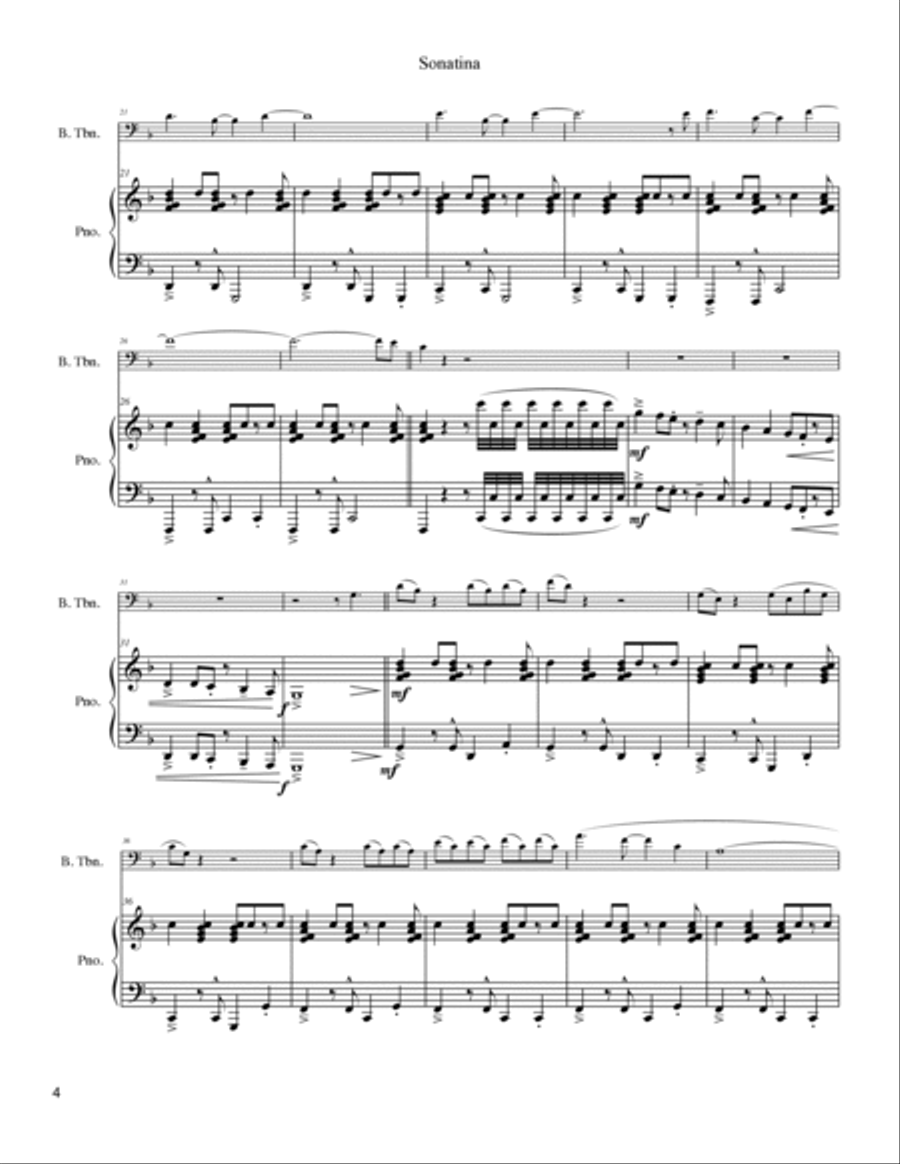 Sonatina Sonatina Trombone scores gallery preview page 4