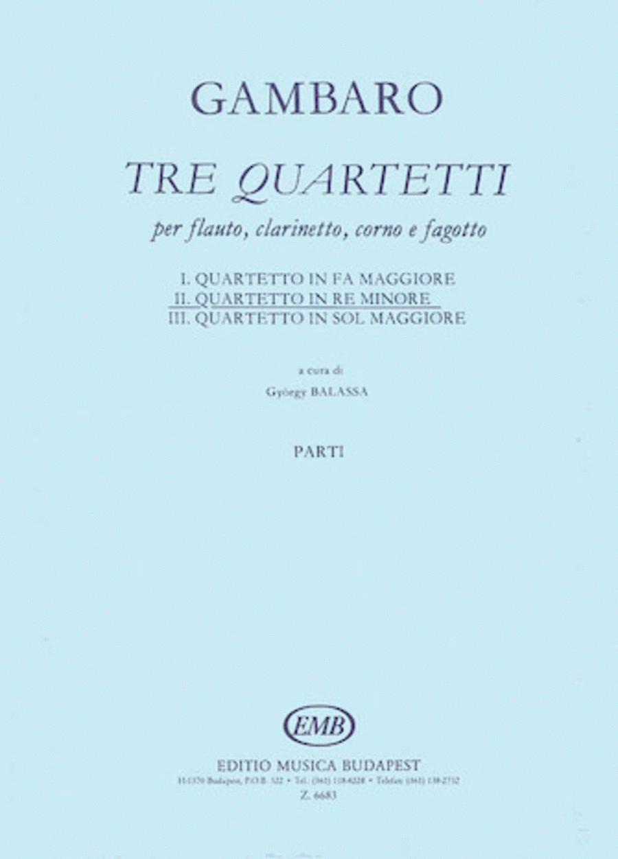 Quartet in D Minor for Flute, Clarinet, Horn, Bassoon Woodwind Quartet scores gallery preview page 1