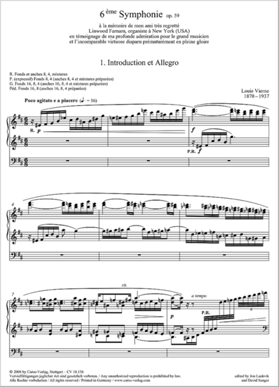 Symphonie Nr. 6 in h Symphonie Nr. 6 in h Organ scores gallery preview page 2