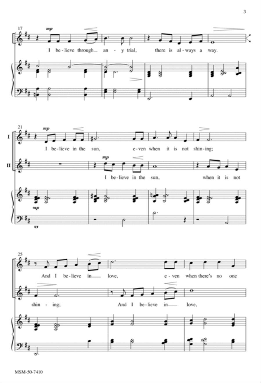 I Believe 2-Part scores gallery preview page 3