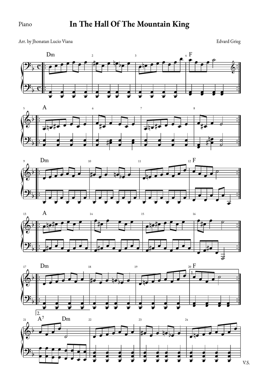 In The Hall of the Mountain King Piano Solo scores gallery preview page 3