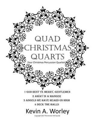 Book cover for Quad Christmas Quarts - Four Christmas Percussion Quartets