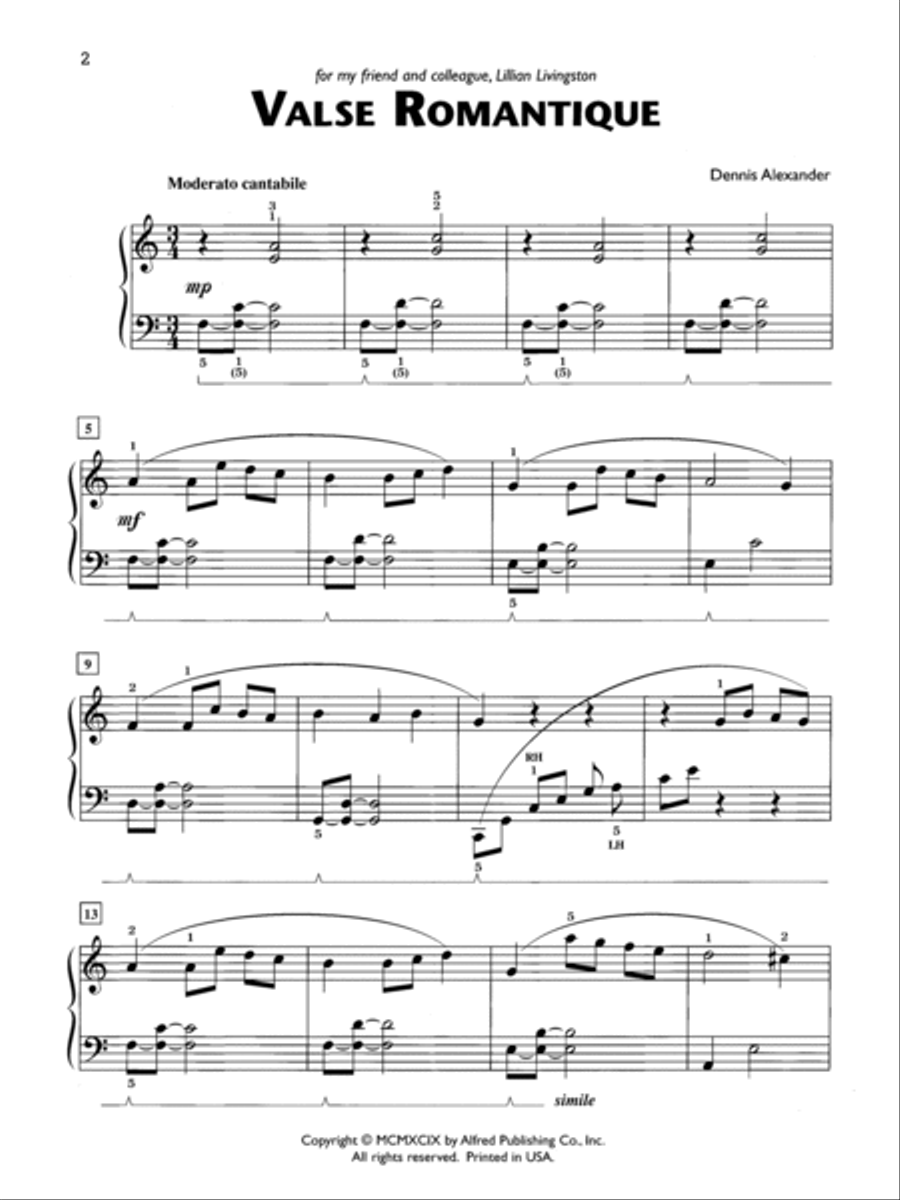 Valse Romantique Piano Solo scores gallery preview page 2