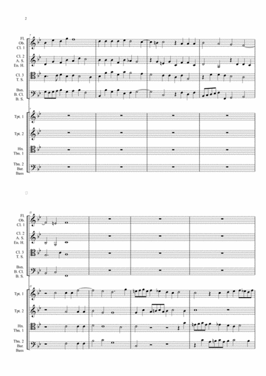 G. Gabrieli - Canzon per sonar septimi toni a 8, Ch.171, arr. for Wind Orchestra image number null
