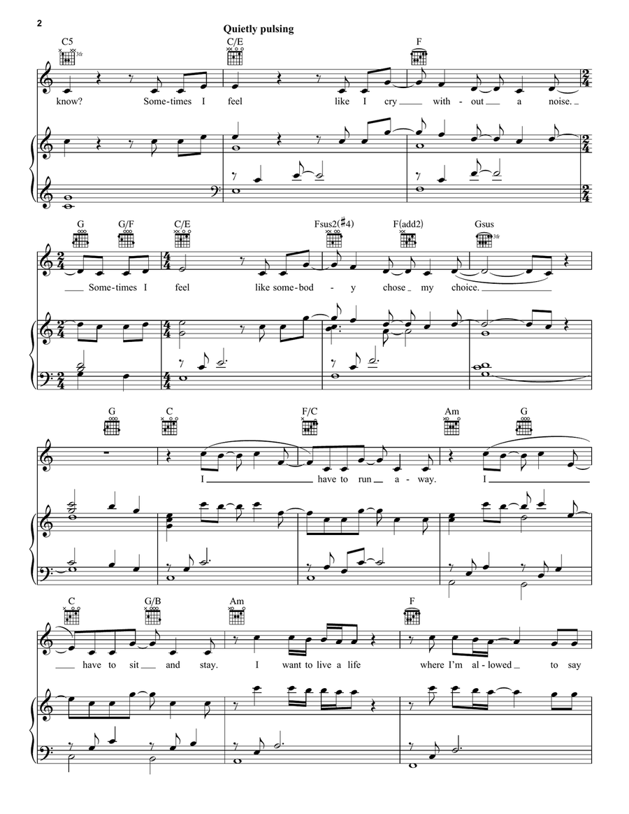 My Days (from The Notebook) Piano, Vocal, Guitar scores gallery preview page 2