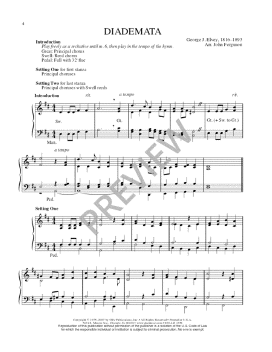 Hymn Harmonizations for Organ - Volume 1 Organ scores gallery preview page 4