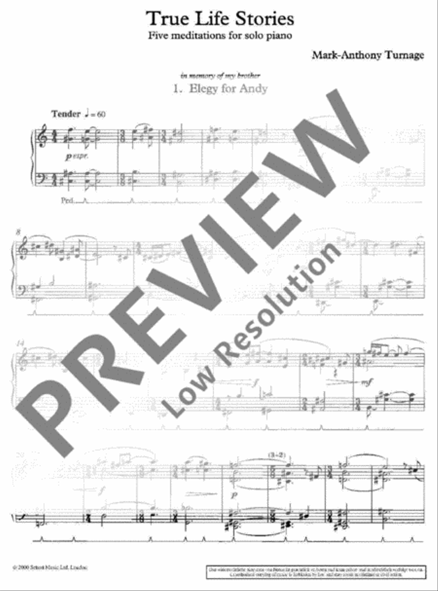 True Life Stories Piano Solo scores gallery preview page 5
