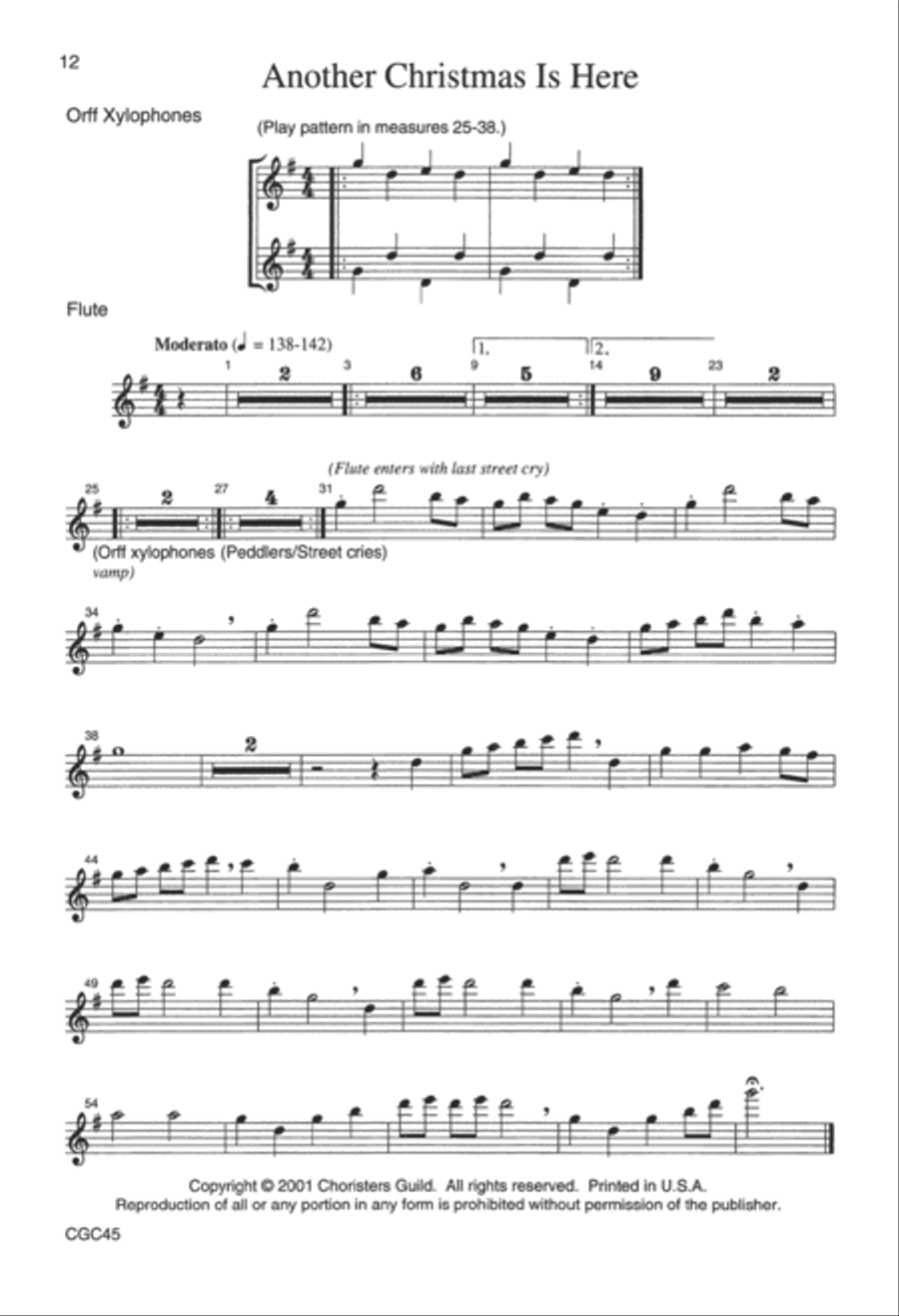 Why the Chimes Rang Unison Choir scores gallery preview page 12
