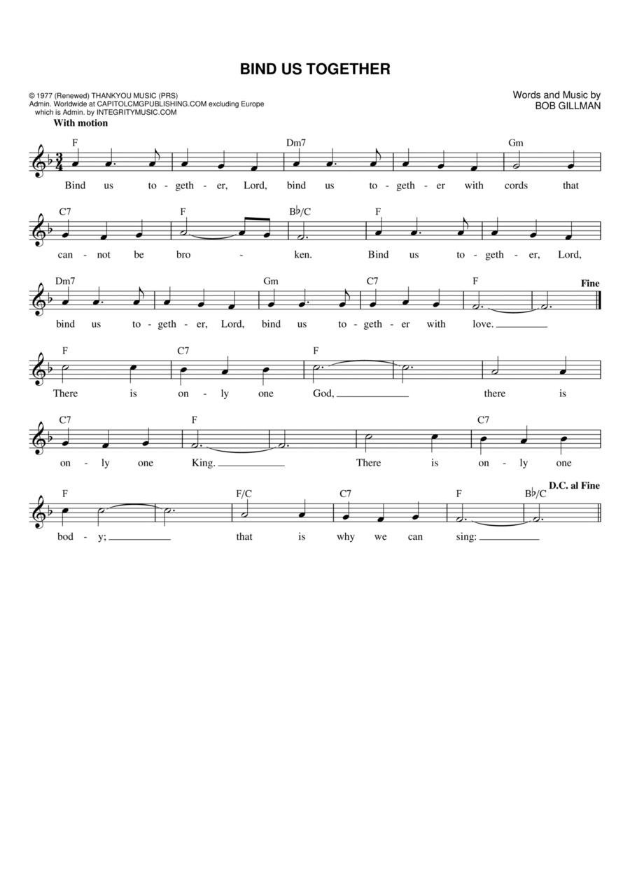 Bind Us Together Flute scores gallery preview page 1