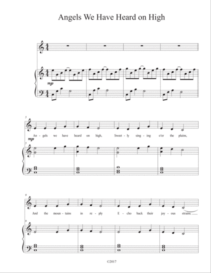 Angles We Have Heard on High Choir scores gallery preview page 2