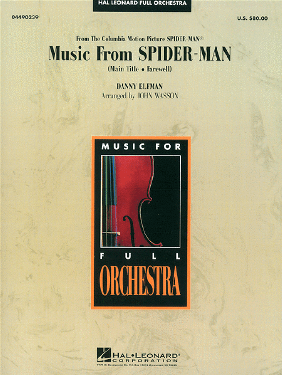 Music from Spider-Man Full Orchestra scores gallery preview page 1