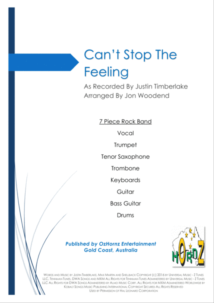 Can't Stop The Feeling from TROLLS Jazz Ensemble scores gallery preview page 1