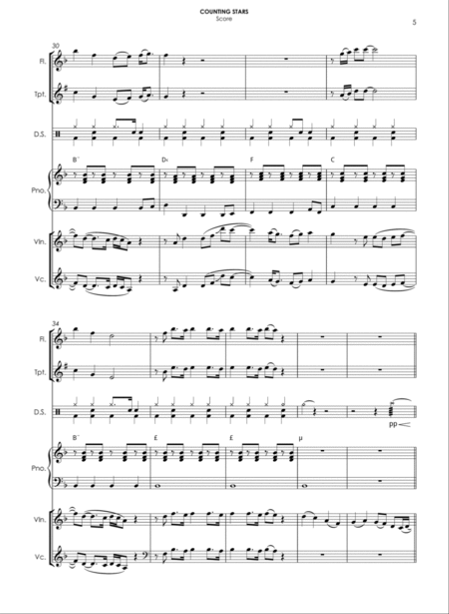Counting Stars Small Ensemble scores gallery preview page 5