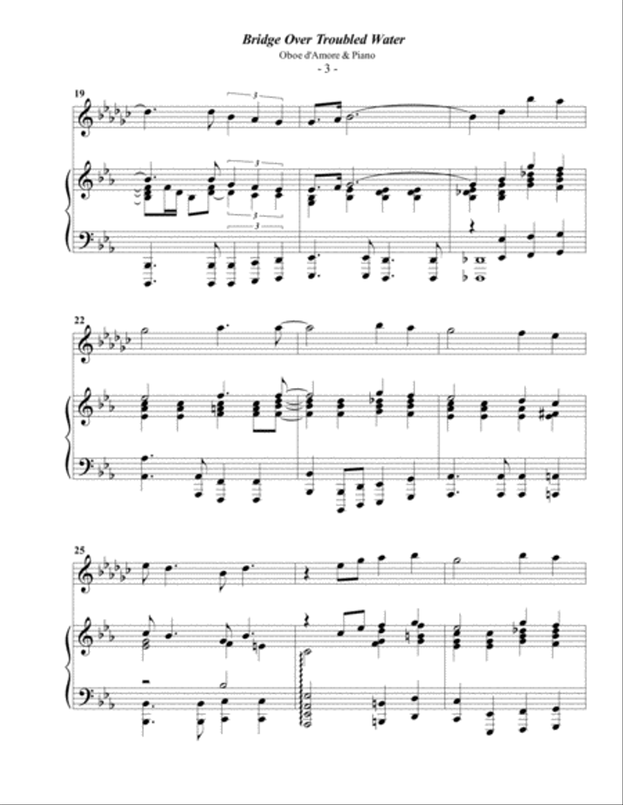 Bridge Over Troubled Water Piano scores gallery preview page 3