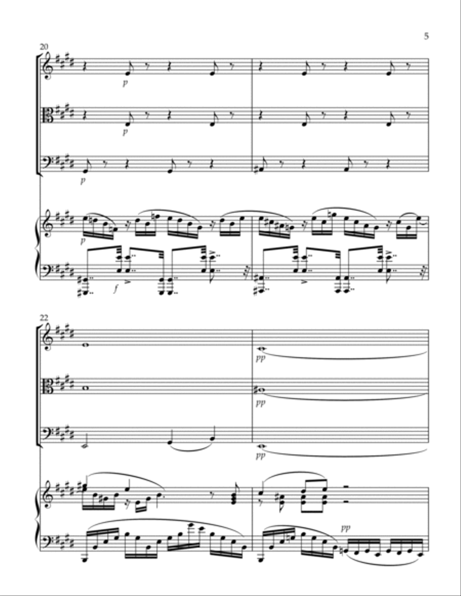 Rondo Capriccio in E Major Piano Quartet scores gallery preview page 5