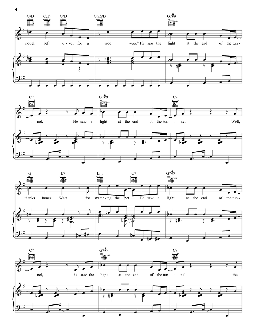 Light At The End Of The Tunnel (from Starlight Express) Piano, Vocal, Guitar scores gallery preview page 4
