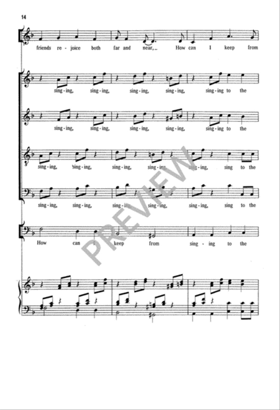 How Can I Keep from Singing Choir scores gallery preview page 15