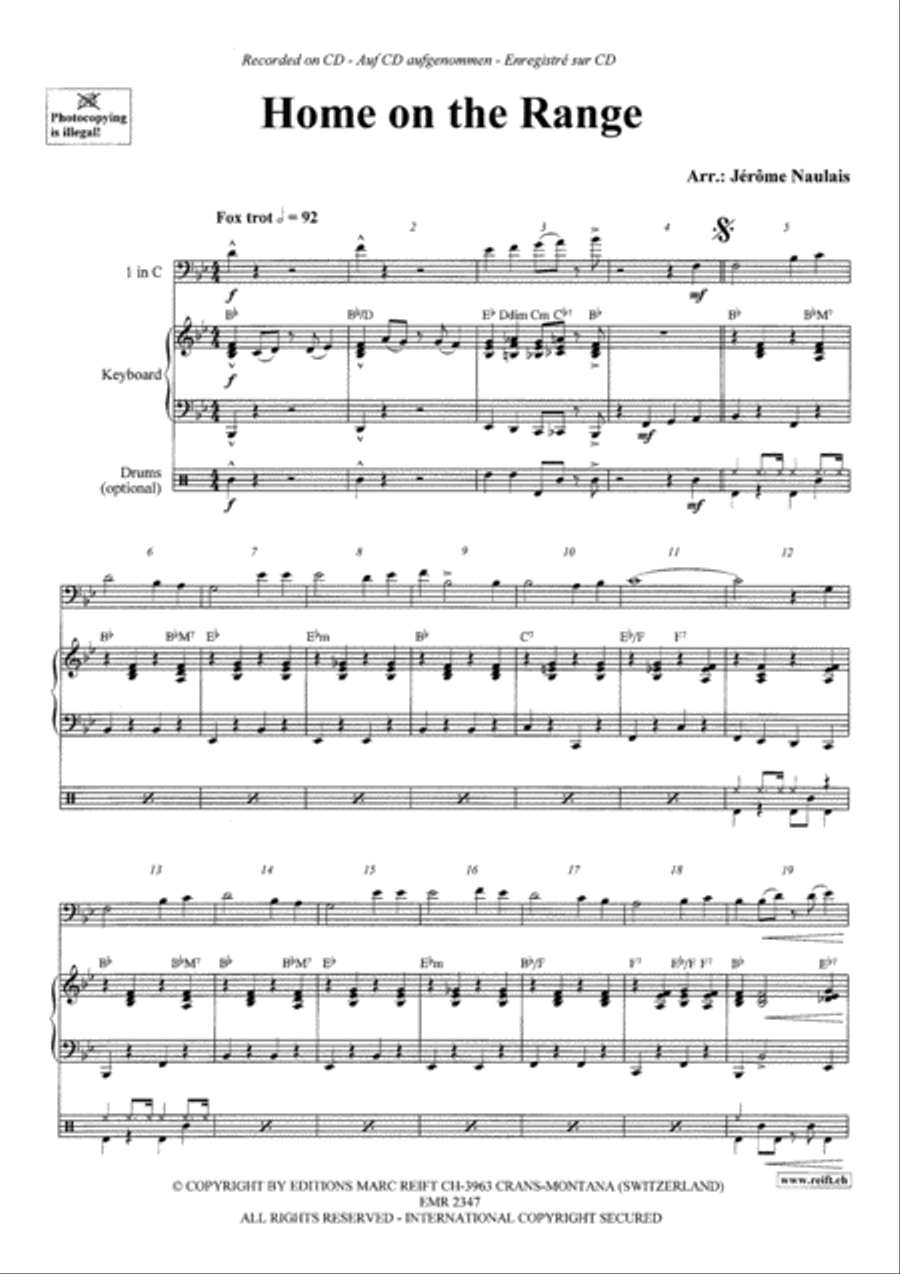 Home on the Range Piano Accompaniment scores gallery preview page 3