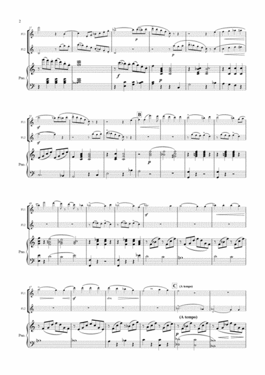 Konzertstück No.2, Op.114 arranged for 2 flutes and piano