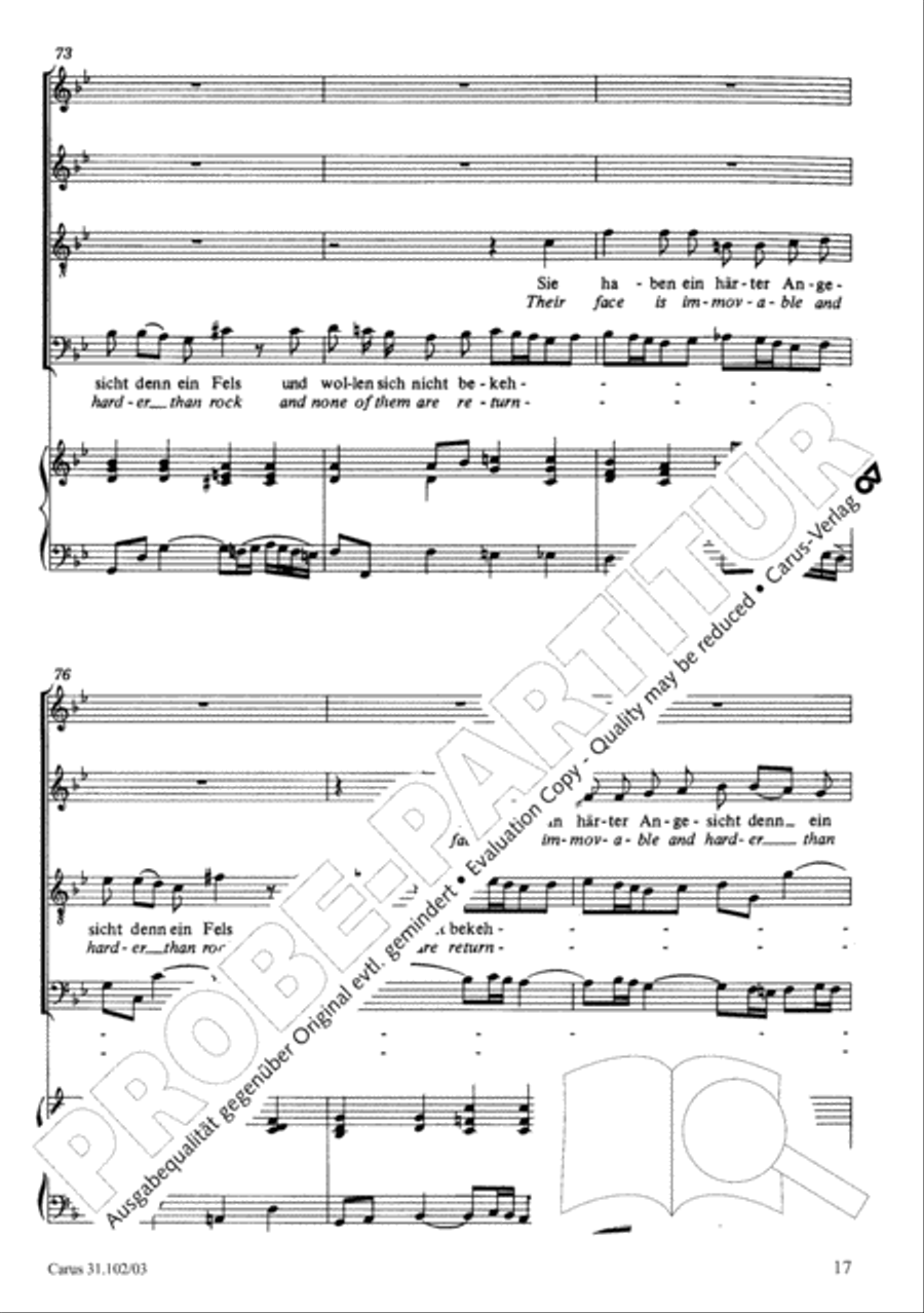 Lord God, your eyes are seeing truth in trusting (Herr, deine Augen sehen nach dem Glauben) ATB scores gallery preview page 18
