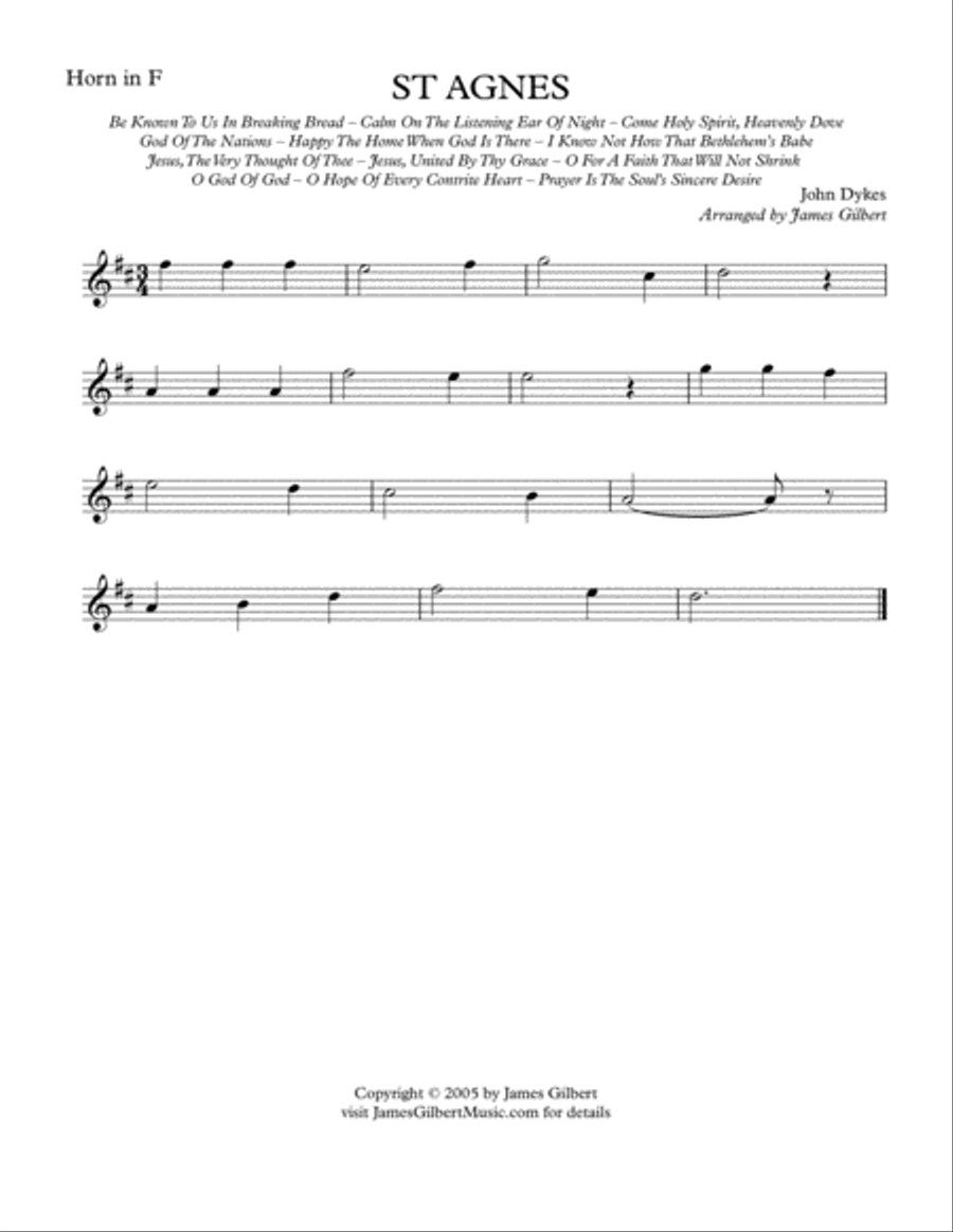 ST AGNES (Jesus, The Very Thought Of Thee) Small Ensemble scores gallery preview page 5