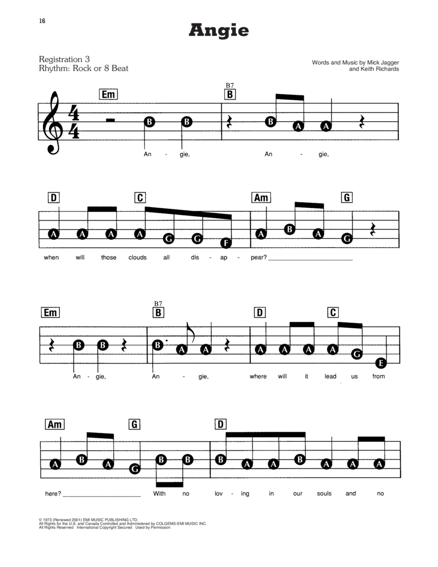 Angie Electronic Keyboard scores gallery preview page 1