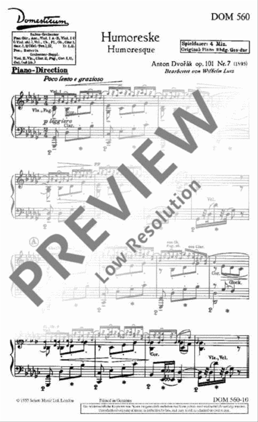 Humoreske / Zigeunerlied Orchestra scores gallery preview page 2