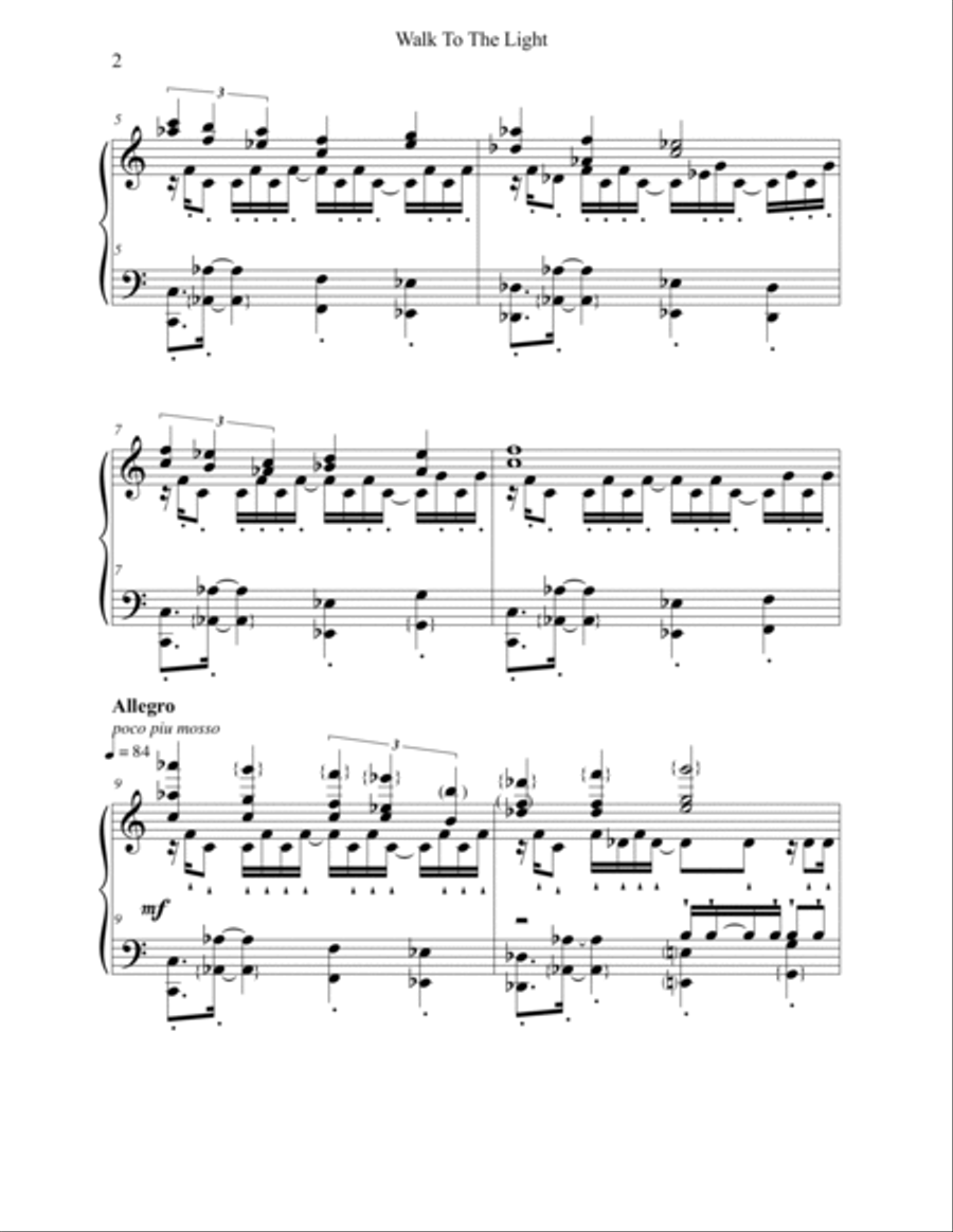 Walk to the Light-for Handbells-optional Chimes - Score Only Handbell Choir scores gallery preview page 2